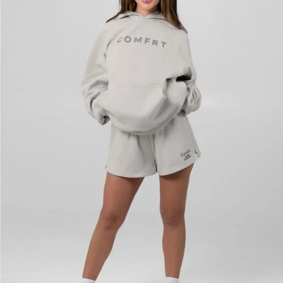 Comfrt Tranquil Collection Women's Cement Lounge Shorts - Picture 2 of 5